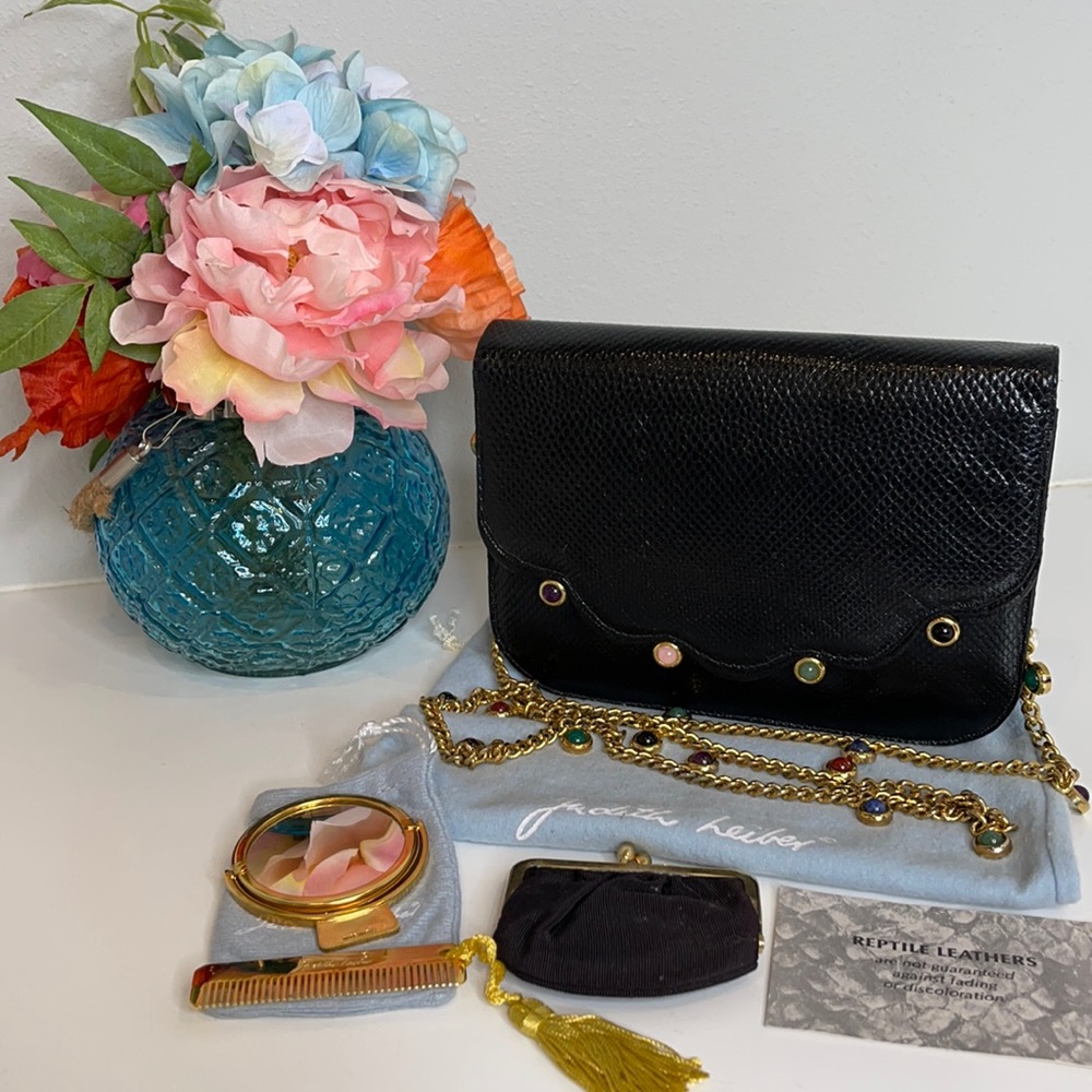 Judith Leiber Vintage Reptile / Snake Leather Bag